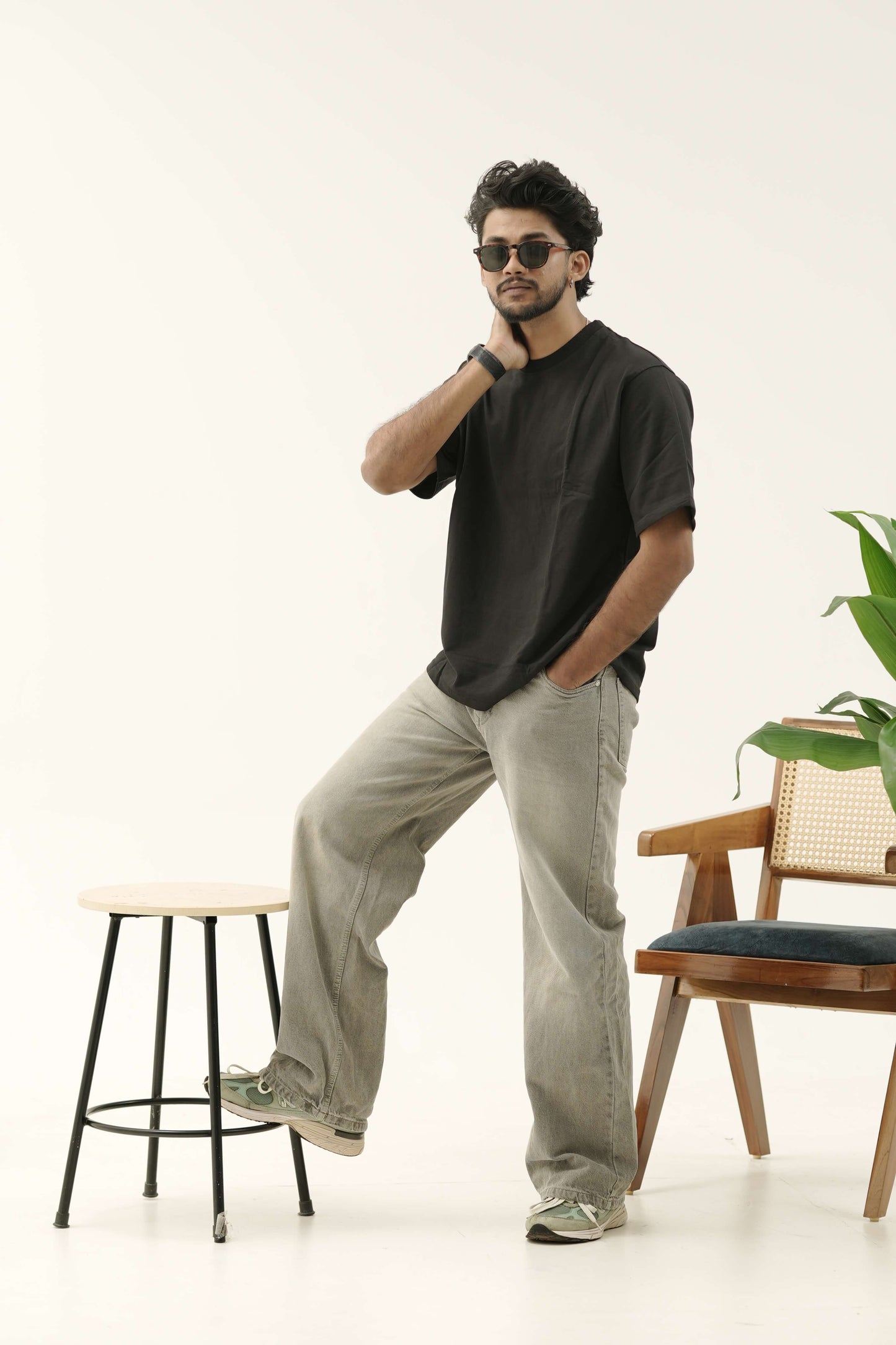 Classic Black Oversized Essential T-Shirt