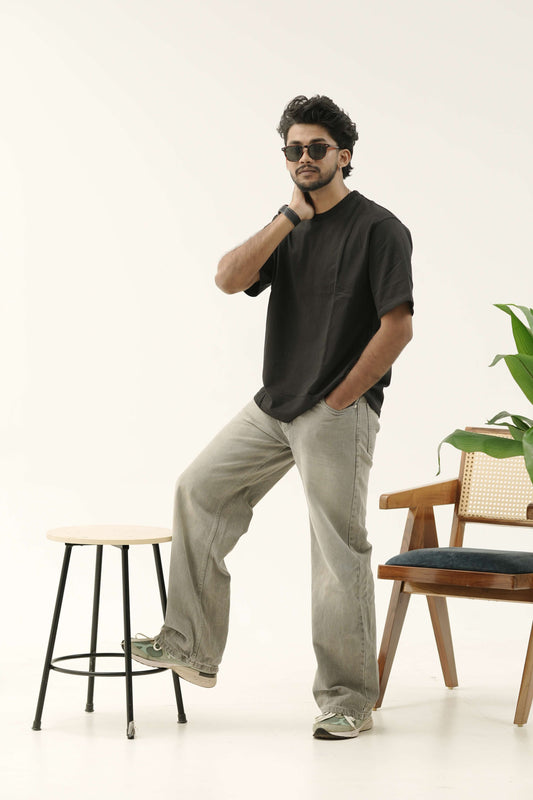 Classic Black Oversized Essential T-Shirt